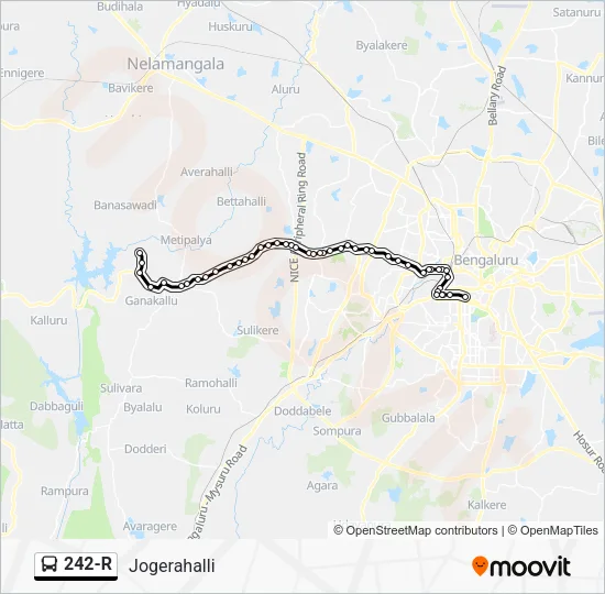 242-R Bus Line Map