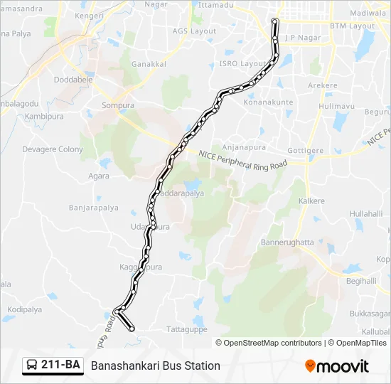 211-BA Bus Line Map