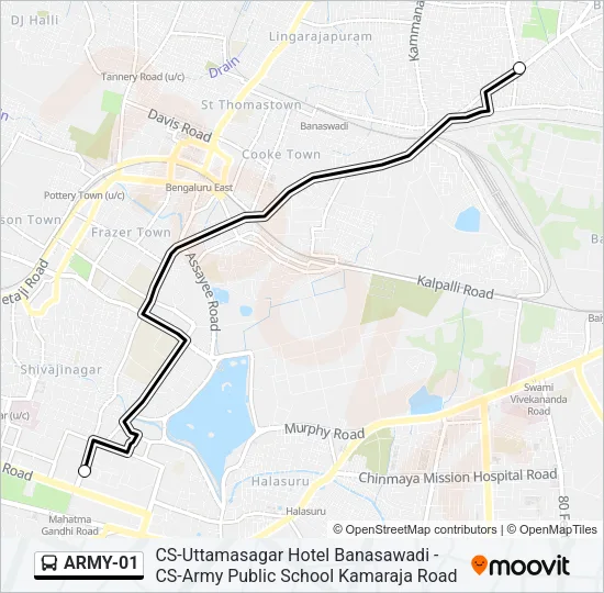 ARMY-01 Bus Line Map