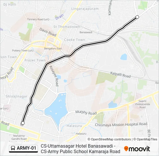 ARMY-01 Bus Line Map