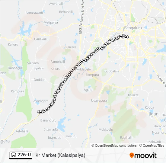 226-U Bus Line Map