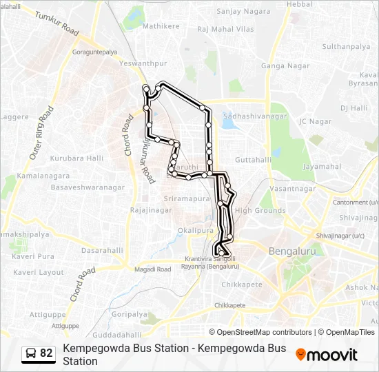 82 Bus Line Map