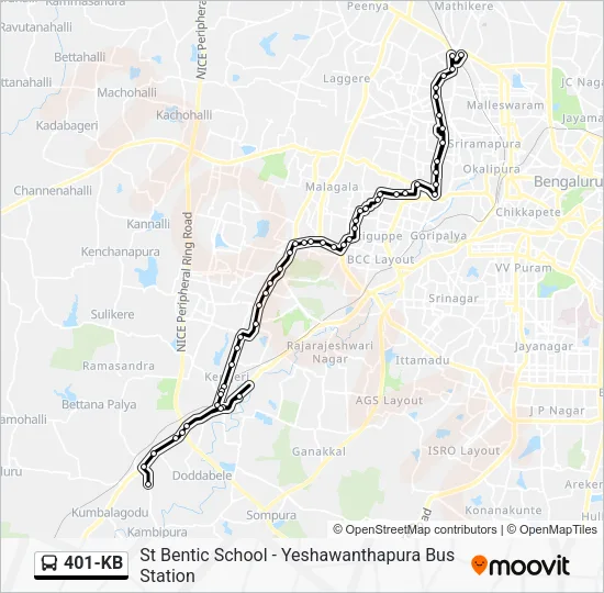 401-KB Bus Line Map