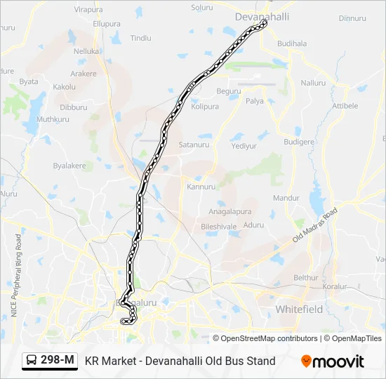 298-M Bus Line Map