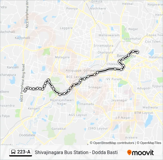 223-A Bus Line Map