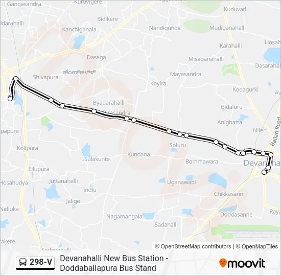 298-V Bus Line Map