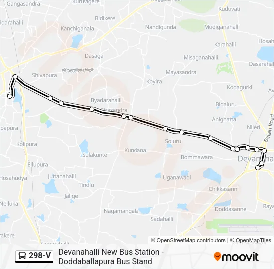 298-V Bus Line Map