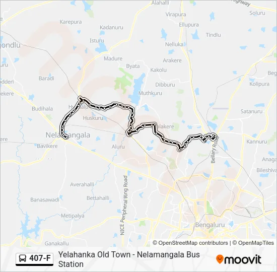 407-F Bus Line Map