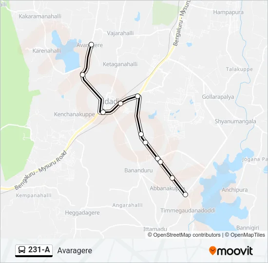 231-A Bus Line Map
