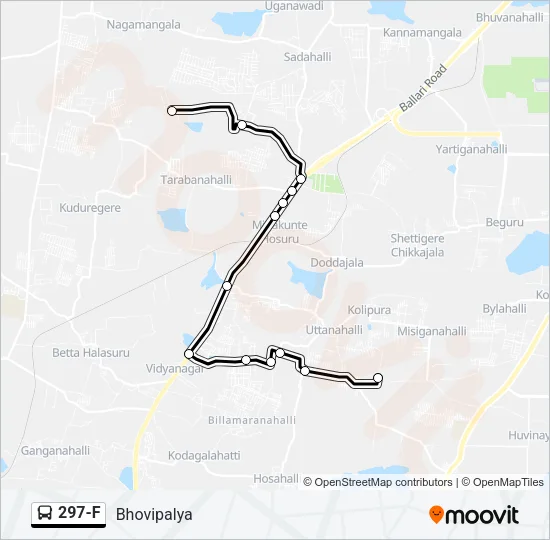 297-F Bus Line Map