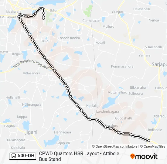 Hsr Bus Schedule.pdf 500DH Route - CPWD Quarters HSR Layout - Attibele Bus Stand: Schedules ...