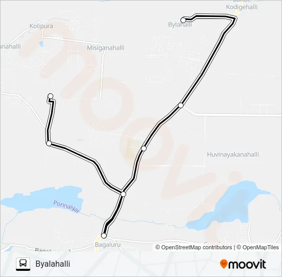 D52-BGLR-BYLHL Bus Line Map