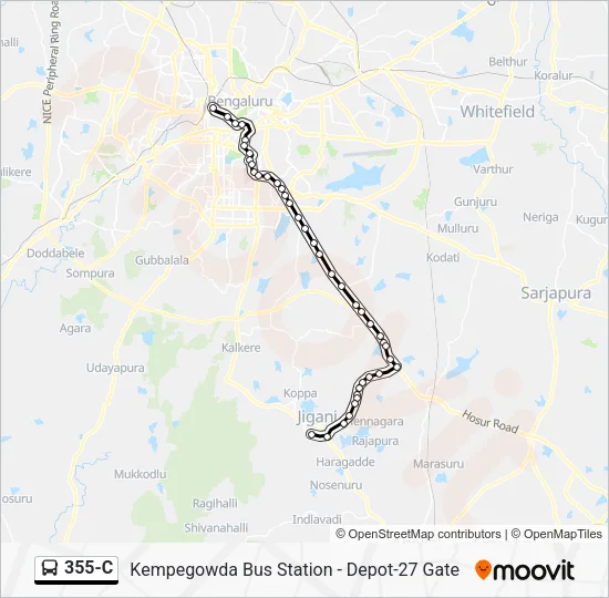 355-C Bus Line Map