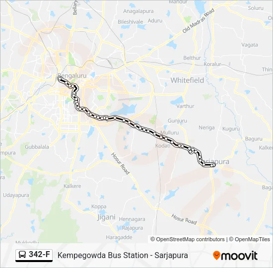 342-F Bus Line Map