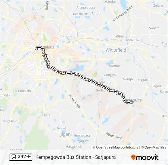 342-F Bus Line Map