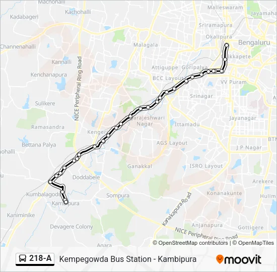 218-A Bus Line Map