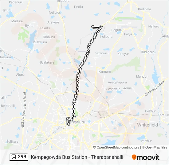 299 Bus Line Map