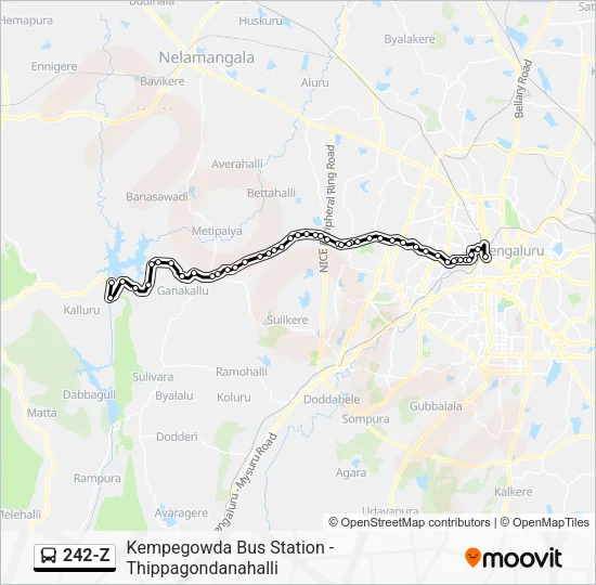 242-Z Bus Line Map