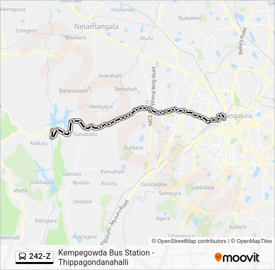242-Z Bus Line Map