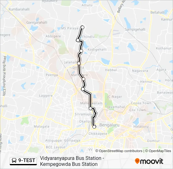 9-TEST Bus Line Map