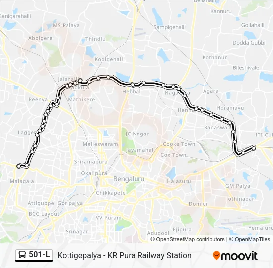 501-L Bus Line Map