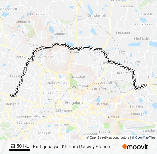 501-L Bus Line Map