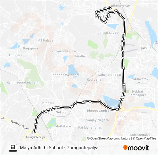 MADT-HBLB-GGP Bus Line Map