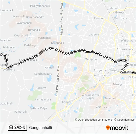 242-Q Bus Line Map
