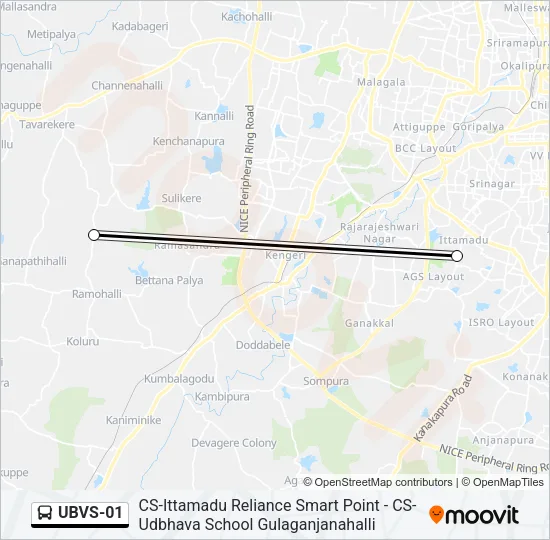 UBVS-01 Bus Line Map