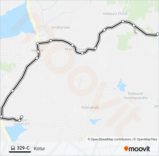 329-C Bus Line Map