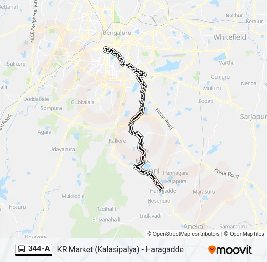 344-A Bus Line Map