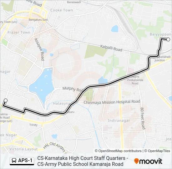 APS-1 Bus Line Map