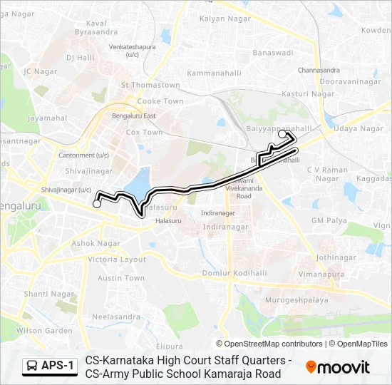 APS-1 Bus Line Map