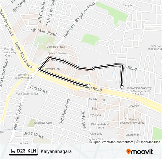 D23-KLN Bus Line Map