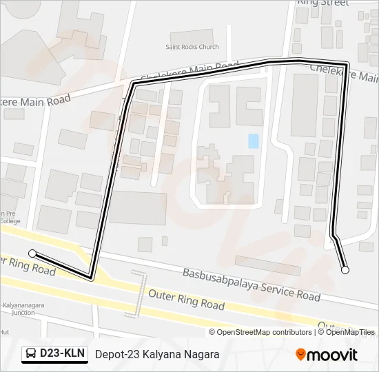 D23-KLN Bus Line Map