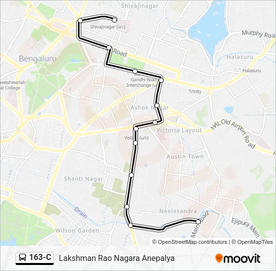 163-C Bus Line Map