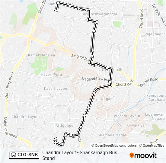 CLO-SNB Bus Line Map