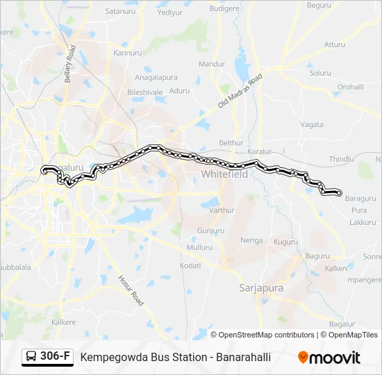 306-F Bus Line Map