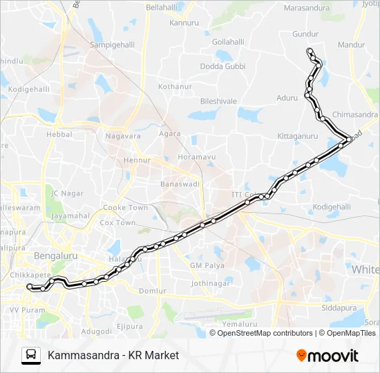 308 KMS-KMT Bus Line Map