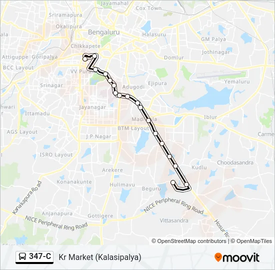 347-C Bus Line Map