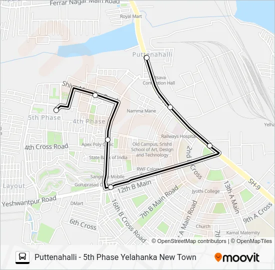 PTH-YSTF Bus Line Map