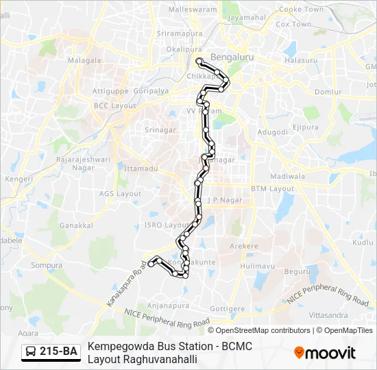 215-BA Bus Line Map