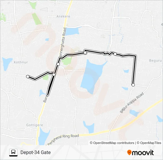 D34G-YLH Bus Line Map