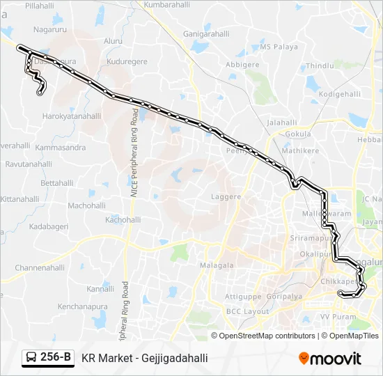 256-B Bus Line Map