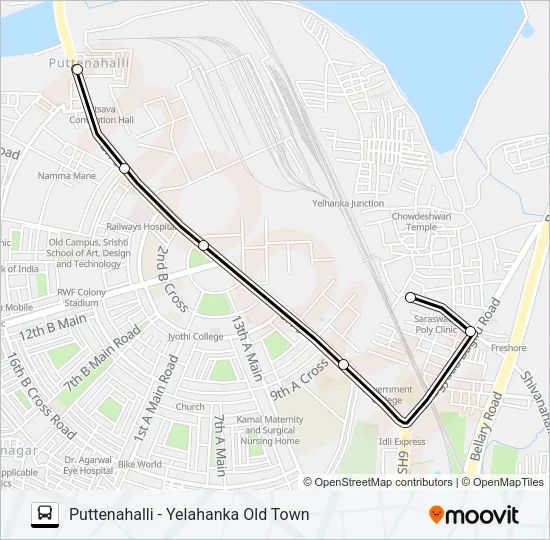 PTH-YHKOT Bus Line Map