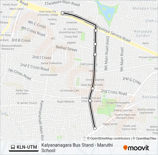 KLN-UTM Bus Line Map