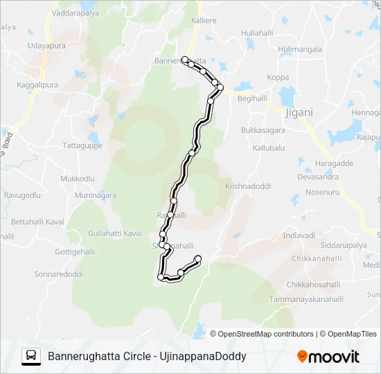 BGT-UJPD Bus Line Map