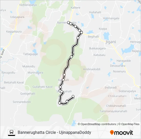 BGT-UJPD Bus Line Map