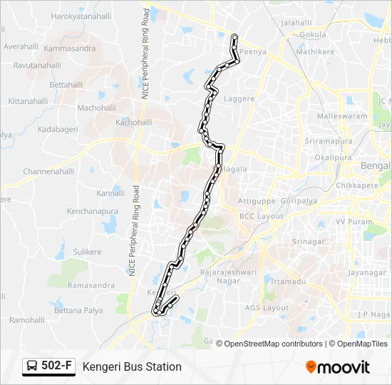502-F Bus Line Map