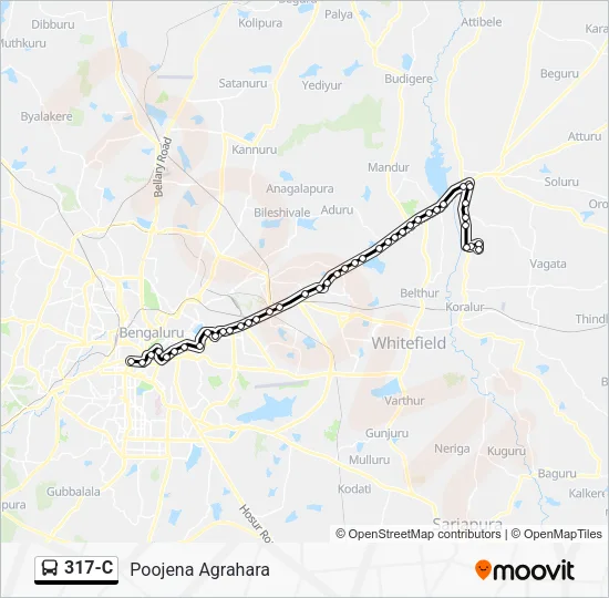 317-C Bus Line Map